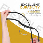 Premium Black Velvet Hangers 30 Pack – Space Saving Felt Hanger, Non Slip - Image 7