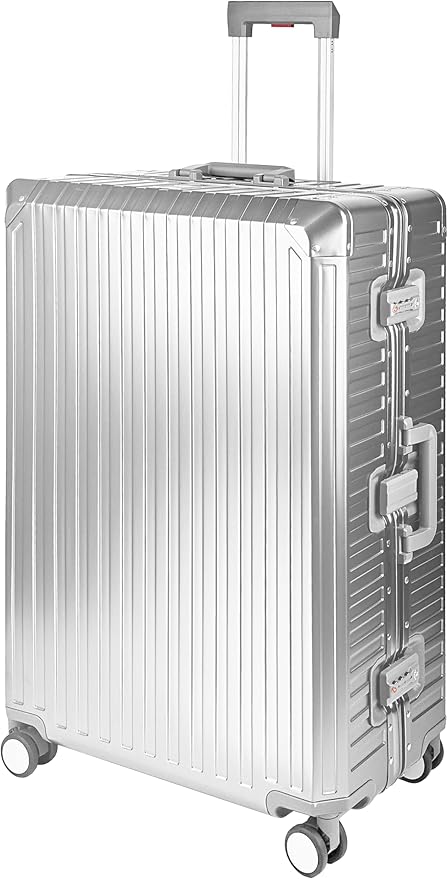 X2 All Aluminum Luggage Suitcase 3 Sizes TSA Lock Carry On Silver - Image 6