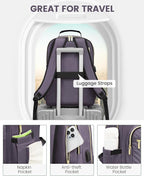 LOVEVOOK Laptop Backpack for Women, Large Capacity Travel Computer Work Bag - Image 4