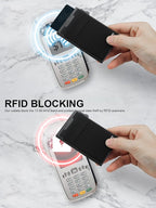 Slim RFID Blocking Wallets, Pop Up Minimalist Card Holder - Image 3