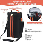 2-Bottle Insulated Wine Carrier Tote - Image 2
