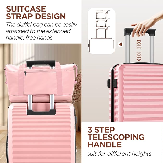 SHOWKOO Luggage Sets 3 Piece Hardside Expandable Suitcase - Image 6