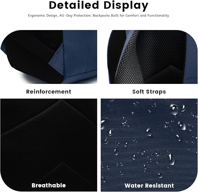 Lanola Basic Multi-Pocket Multipurpose Backpack Classical Water Resistant - Image 6