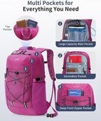 ECOHUB Hiking Backpack 30L Travel Backpack Lightweight Casual Daypack Water - Image 3