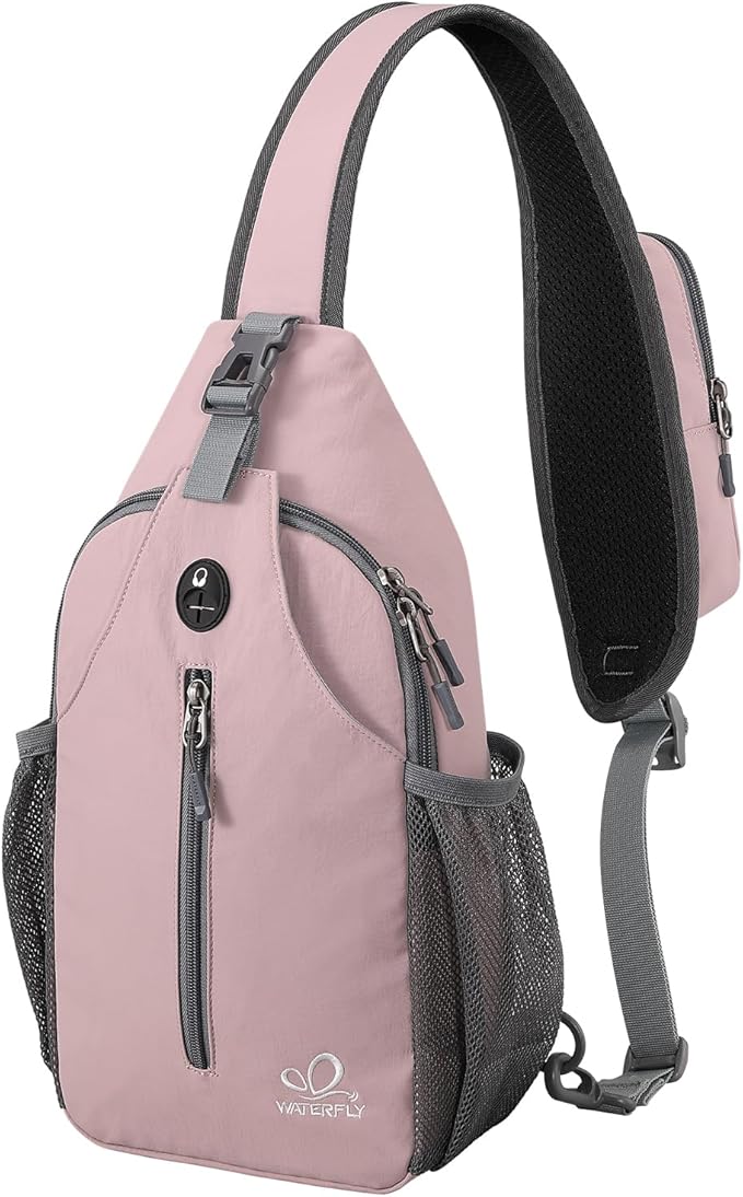 WATERFLY Crossbody Sling Backpack Sling Bag Travel Hiking Chest Bag Daypack by Waterfly