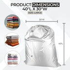 Laundry Bag with Locking Closure Drawstring – Extra Large Heavy Duty 100% Nylon - Image 2