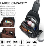 7L Sling Bag for Women Men Leather Small Sling Backpack Daypack Anti Theft - Image 3