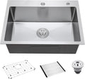 25-Inch Drop-In Kitchen Sink, SINKVINE 25" x 18" Stainless Steel Indoor and by SINKVINE