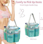 F-color Mesh Shower Caddy Portable, Large Capacity Shower Bag Basket Tote - Image 4