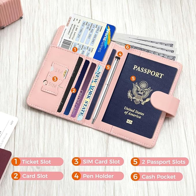 Melsbrinna Premium Leather Passport Holder Covers Case, Waterproof Rfid - Image 2