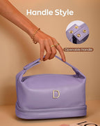 Birthday Gifts, Initial Makeup Bag, Waterproof Double Layer Cosmetic Bag - Image 3