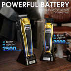 DSP Hair Clipper for Men Professional, BLDC Motor & DLC Coated Detachable Blade, Cordless Hair Trimmer Set for Barber with Charging Base, Men Hair Product Gift Set