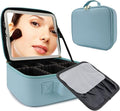 Travel Makeup Bag with LED Mirror Travel Makeup Organizer with 3 Lighted by Unknown
