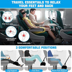 2 Pack Airplane Foot Rest, Portable Airplane Foot Hammock - Image 2