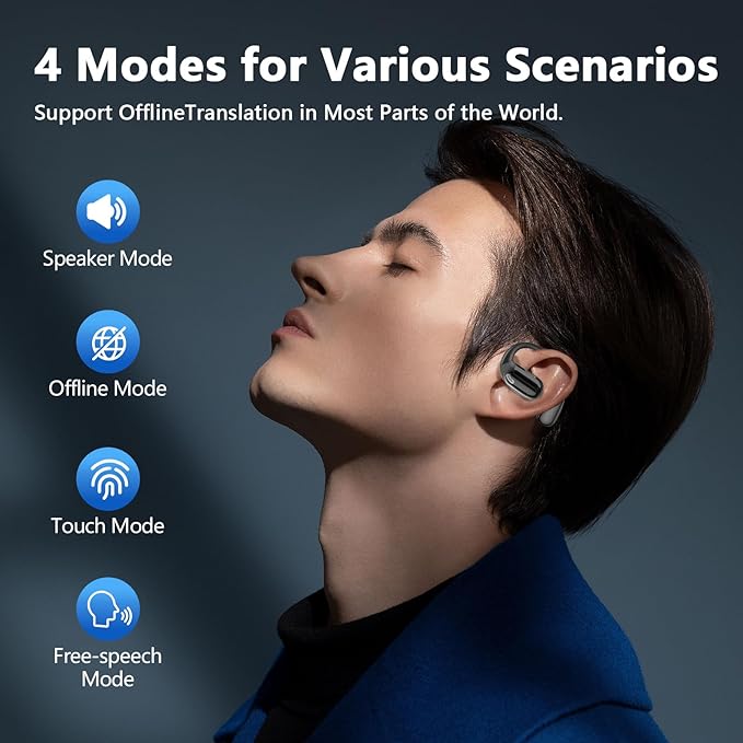 AI Translation Earbuds Real Time, LCD Touchscreen Real-Time Translator - Image 4
