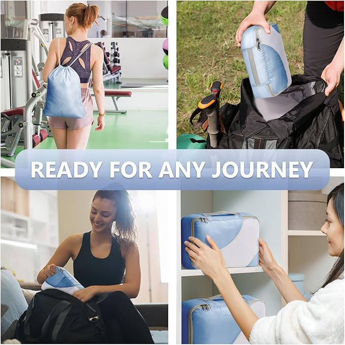 8 Set Packing Cubes for Travel, Gifts for Women Mom, Anti-Tearing Suitcase - Image 6