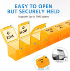 2-Pack Large Weekly Pill Organizer, 7 Day Pill Cases Organizers Once A Day - Image 5
