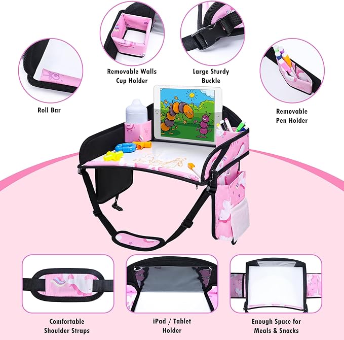 Kids Travel Tray, Car Seat Tray - Image 9