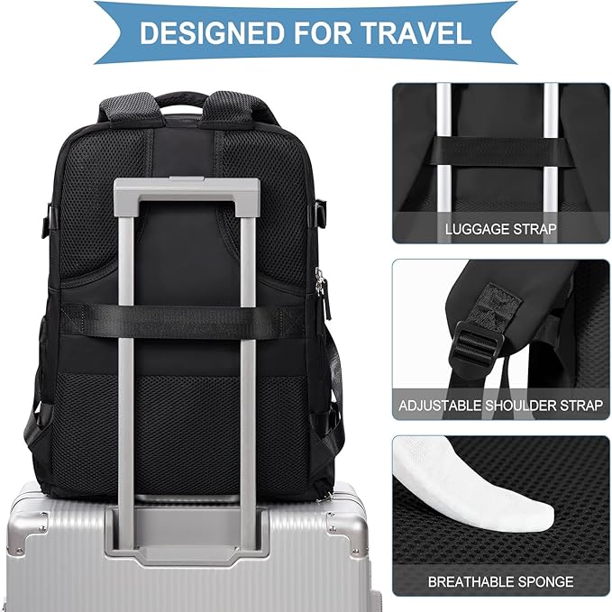coowoz Travel Backpack For Women Men, Carry On Backpack, Hiking Backpack - Image 5