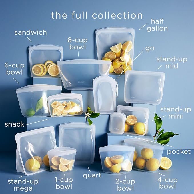 Stasher Premium Silicone Reusable Food Storage Bags, Starter Kit, Sea Spray - Image 6