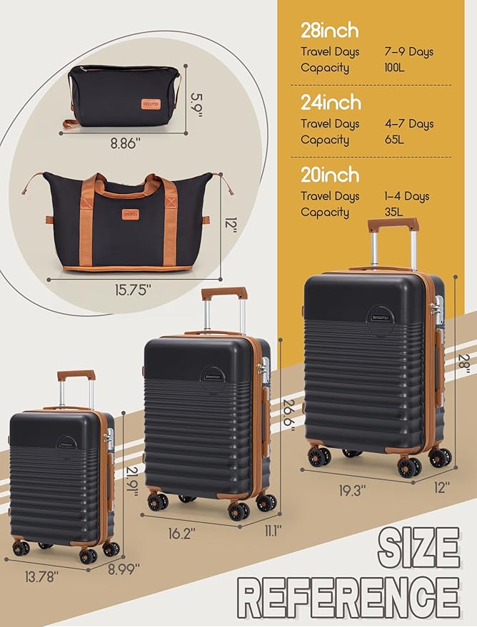 Luggage Sets 5 Piece, Suitcases - Image 6