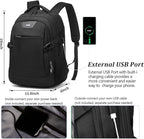 DUSLANG Anti-Theft Laptop Backpack, 15.6-14-13 Inch Laptop Sleeve, USB Charging - Image 2