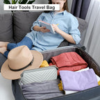 Hair Tools Travel Bag for Shark Flexstyle Dyson, Quilted Hair Tool Organizer Bag, Gift for Women Hair Accessories Tools Storage Bag, Travel Hairdryer Portable Bag for Women, Grey