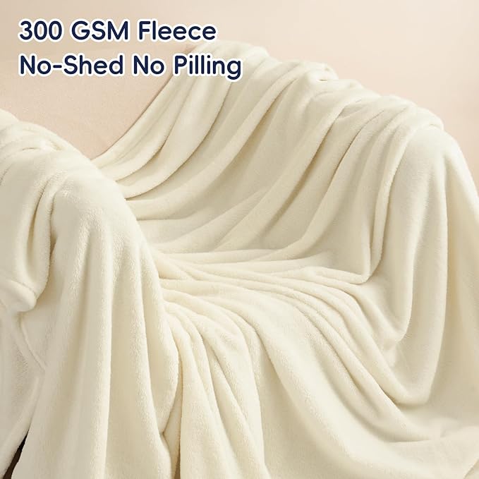 PHF Ultra Soft Fleece Blanket Queen Size, No Shed No Pilling Luxury Plush Cozy - Image 3