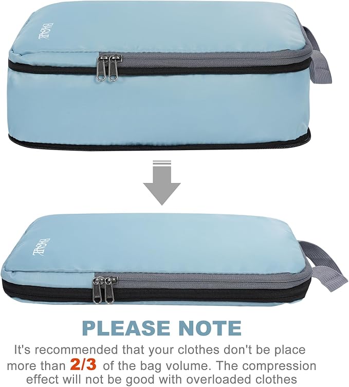 BAGAIL 4 Set/6 Set/8 Set Compression Packing Cubes Travel Accessories - Image 3