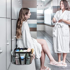 F-color Mesh Shower Caddy Portable, Upgrade Deeper 7 Pockets Shower Bag Basket - Image 6