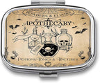 Metal 2 Compartment Pill Organizer Travel Friendly Portable Compact Pill Box by Choosetheproductsyoulike