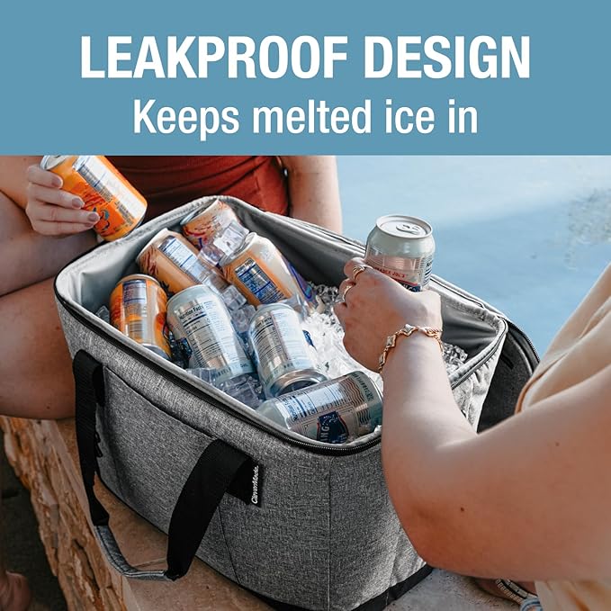 CleverMade Collapsible Insulated Cooler Bag – Leakproof Soft Folding Cooler - Image 2