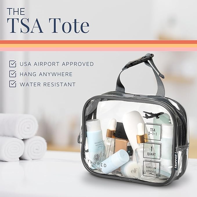 Toiletry Bag Kit Set: Hanging Travel Toiletry Bag + 311 TSA Cosmetic Liquid Bag - Image 5