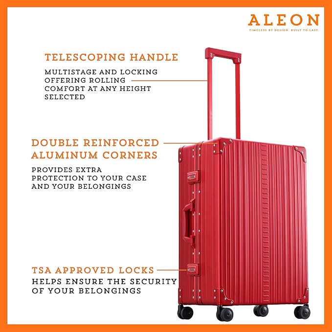 Aleon All Aluminum Lightweight 26" Carry-On Luggage - Image 4