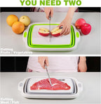 2 Pack Collapsible Cutting Board, Foldable Dish Tub - Image 3