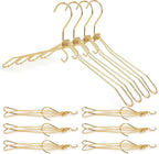 VWV 10P Gold Hanger, 15.35 Inch Fashion Metal Folding Clothes Hanger, by Unknown