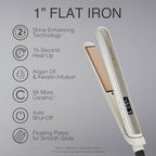 Remington Shine Therapy 1 inch Hair Straightener Iron,Flat Iron Infused with Argan Oil & Keratin,Professional Ceramic Flat-Iron for Less Frizz,Shines and Smooth,Styling Tools,(Pack of 2)