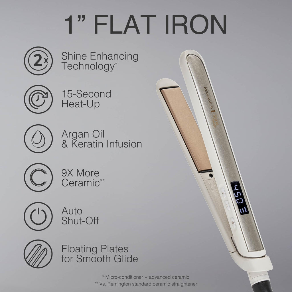 Shine Therapy 1 Inch Hair Straightener (Champagne / 1”)
