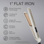 Shine Therapy 1 Inch Hair Straightener (Champagne / 1”)