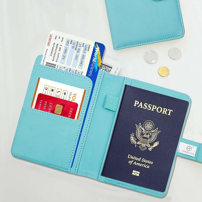 Melsbrinna Premium Leather Passport Holder Covers Case, Waterproof Rfid - Image 7