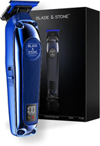 Blade & Stone Professional Hair Trimmer for Men PT301 | Diamond-S Blade | Micro-Gap Tech | 7200 RPM Durable Motor, All-Metal, Cordless Hair Trimmer - Big Blue