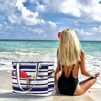 LEDAOU Beach Bag Waterproof Sandproof Women Tote Bag Pool Bag - Image 9