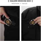 Metal 2 Compartment Pill Organizer Travel Friendly Portable Compact Pill Box - Image 6