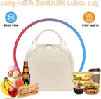 Bluboon Lunch Bag for Women Men Cute Corduroy Lunch Tote Bags Reusable - Image 4