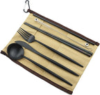 Gugrida Reusable Travel Utensils, 7 Piece Portable 304 Stainless Steel - Image 4