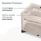 UPPAbaby Remi Playard | Deluxe 3-in-1 Portable Playard, Bedside Bassinet + - Image 5
