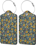 Sewant Mushrooms Leather Luggage Tag by Ovitssrk