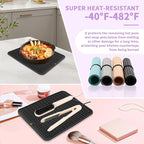 Oversize Silicone Heat Resistant Mat, Heat Mat with for Curling Iron, Travel Cover Cushion for Curling Irons, Hair Bands and Styling Tools(15.7" X 11.8") (Black)