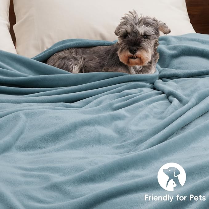 PHF Ultra Soft Fleece Blanket Queen Size, No Shed No Pilling Luxury Plush Cozy - Image 5
