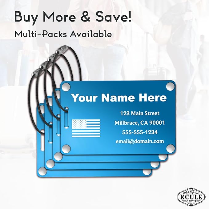 Personalized Luggage Tags: Custom Metal Luggage Tags - Image 2